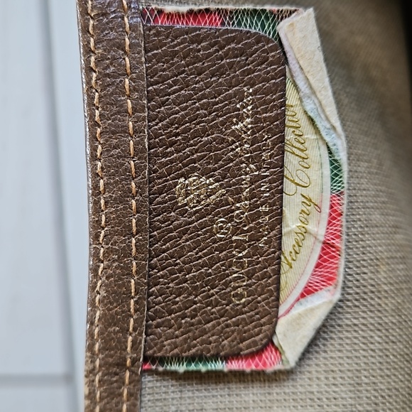 Gucci Sherry Ophidia Tote Bag GG Logo Red/Green Handles Vintage w/Dustbag - Picture 15 of 16